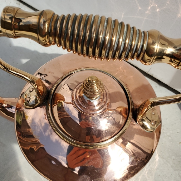 Vintage Copper Large Tea Kettle, Mid 19th Century - Picture 3 of 8
